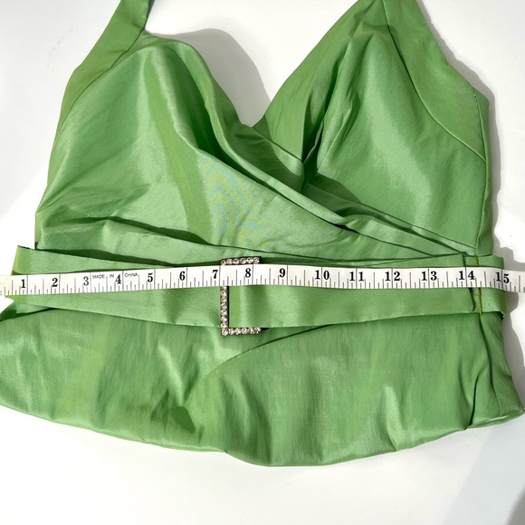 Veronique Young Vintage Taffeta Halter Cocktail Top Size 6 - Picture 11 of 16